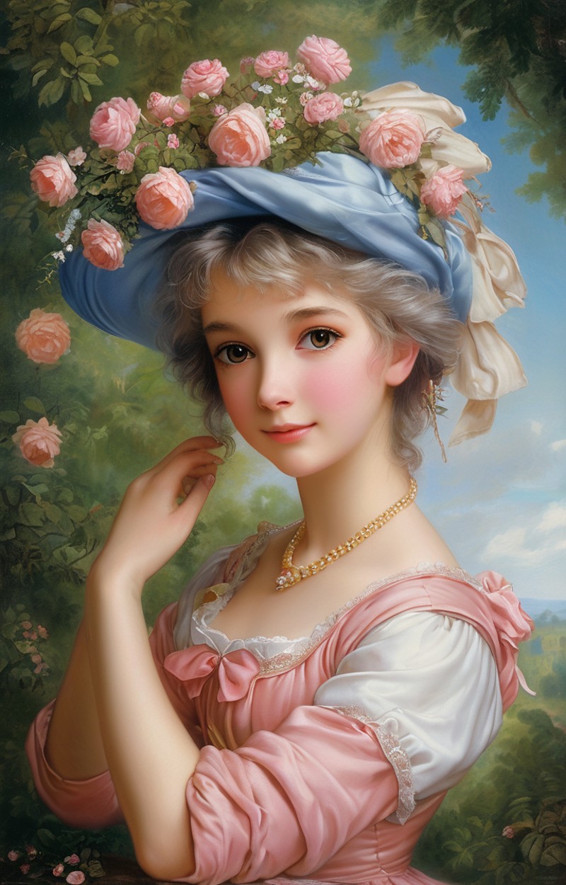 masterpiece,best quality,<lora:tbh152-sdxl:0.8>,illustration,style of Élisabeth Vigée-Lebrun portrait of idolmaster cinder...